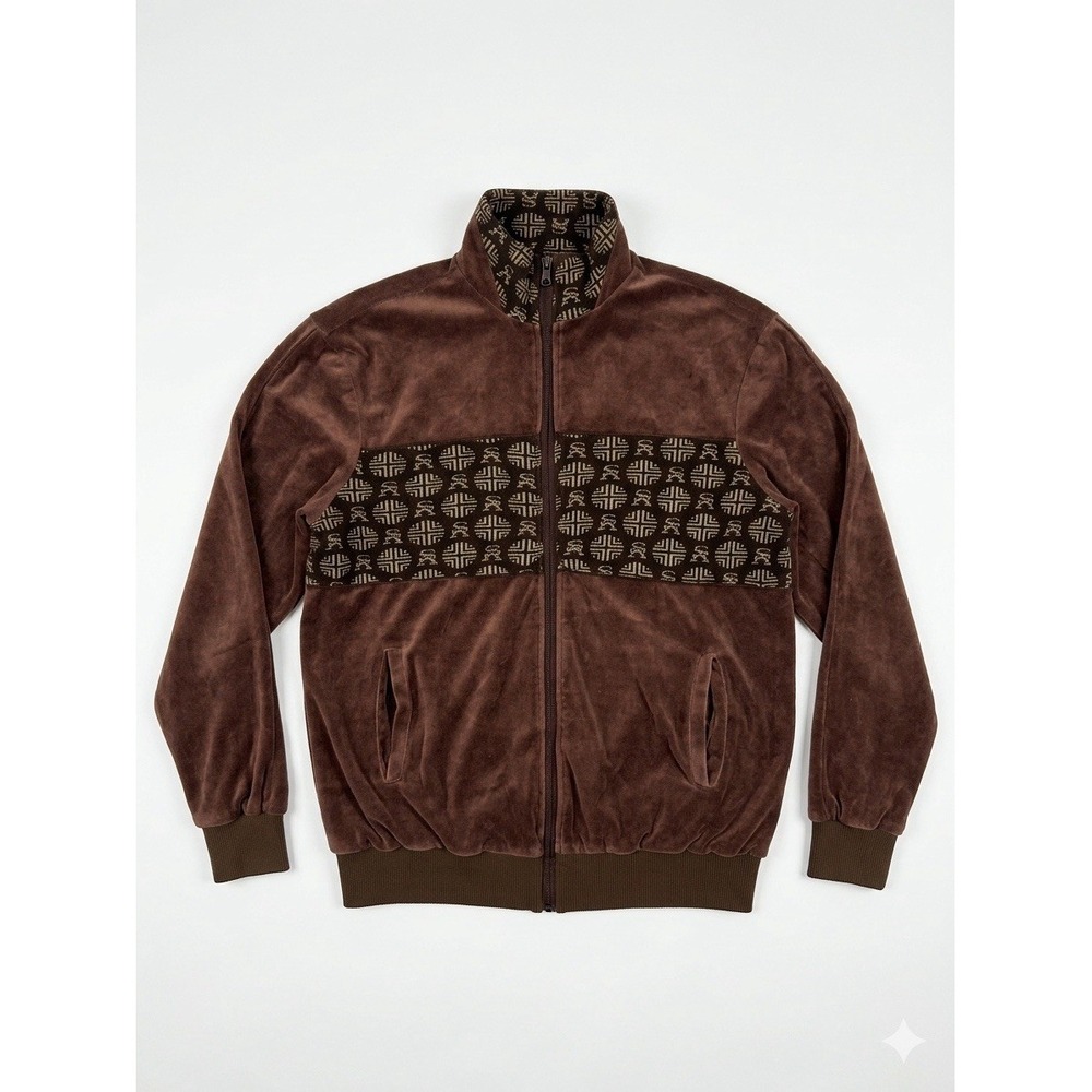 Stacy Adams Track Jacket Mens 2XL Multicolor Aztec Southwest‎ Geometric Full Zip